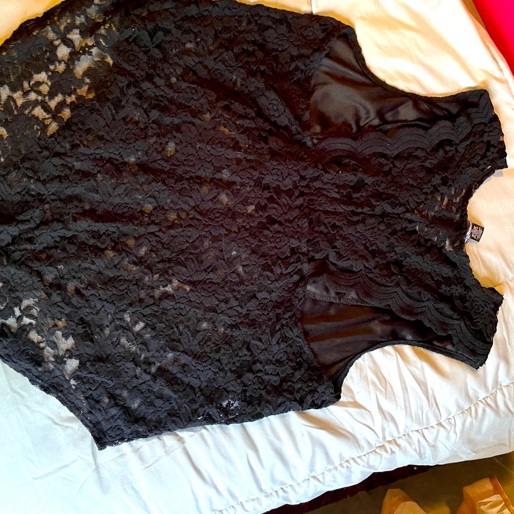 Black lace bodysuit